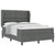 Box Spring Bed with Headboard Manual White 203 x 152 x 128 cm