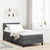 Box Spring Bed with LED Strip Lights Striped 203 x 107 x 88 cm