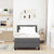 Box Spring Bed with LED Strip Lights Striped 203 x 107 x 88 cm