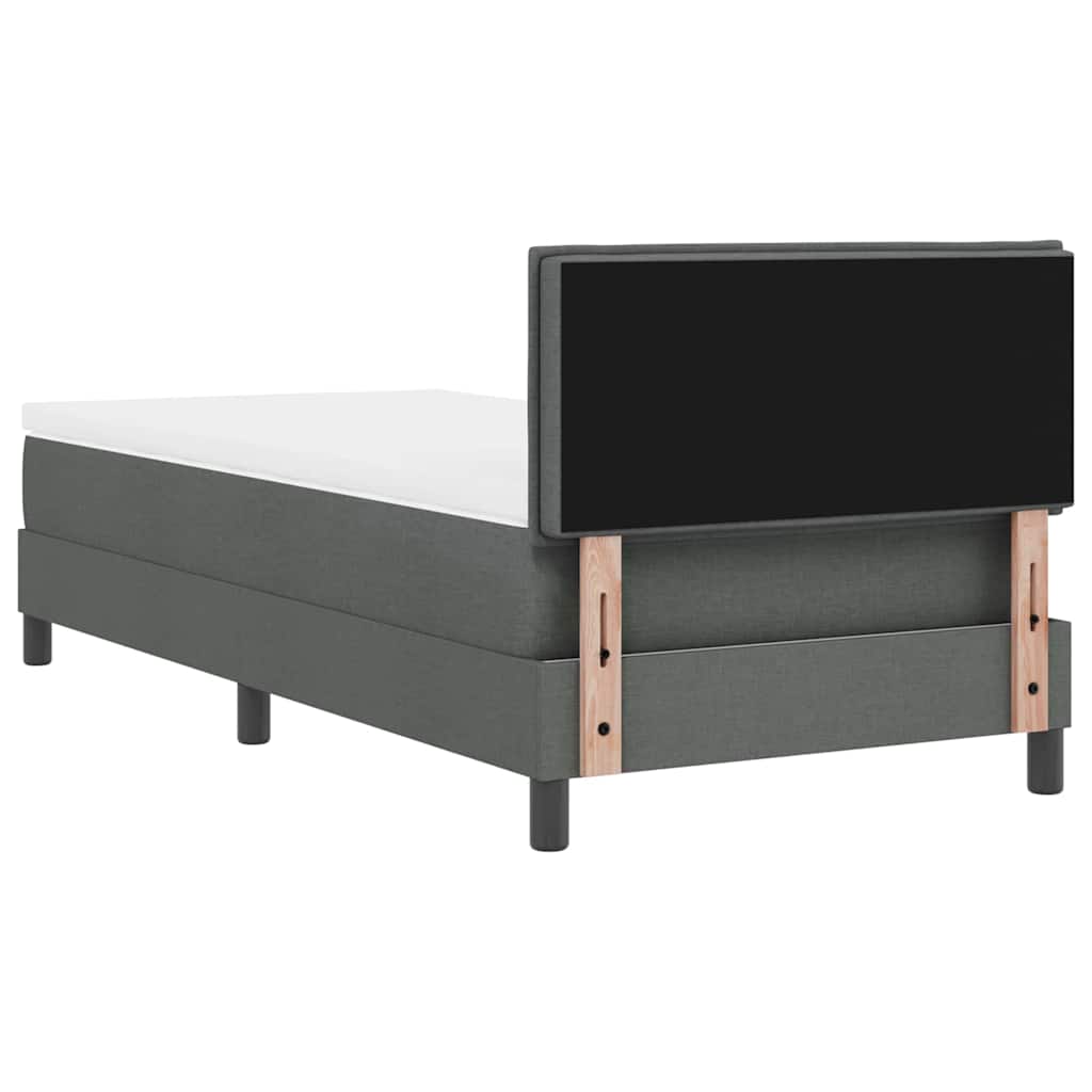 Box Spring Bed with LED Strip Lights Striped 203 x 107 x 88 cm