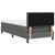 Box Spring Bed with LED Strip Lights Striped 203 x 107 x 88 cm