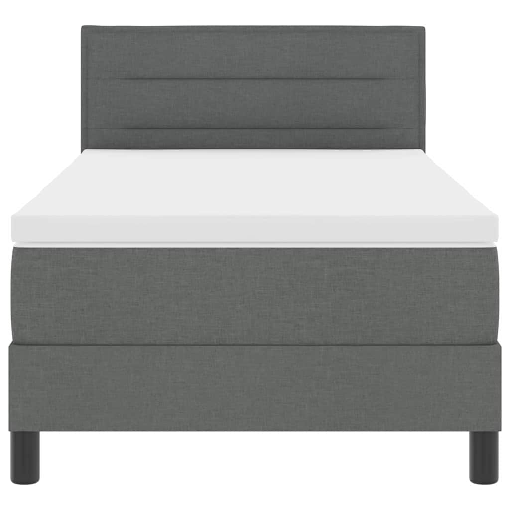 Box Spring Bed with LED Strip Lights Striped 203 x 107 x 88 cm