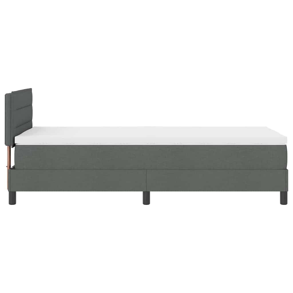 Box Spring Bed with LED Strip Lights Striped 203 x 107 x 88 cm