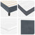 Box Spring Bed Manual Dark Grey and White 203 x 107 x 88 cm