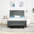Box Spring Bed with Mattress Dark grey 137 x 190 cm Fabric