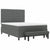 Box Spring Bed with Mattress Dark grey 137 x 190 cm Fabric