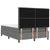 Box Spring Bed with Mattress Dark grey 137 x 190 cm Fabric