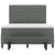 Box Spring Bed with Mattress Dark grey 152 x 200 cm