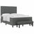 Box Spring Bed with Mattress Dark grey 152 x 200 cm
