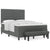 Box Spring Bed with Mattress Dark grey 152 x 200 cm