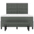 Box Spring Bed with Mattress Dark grey 137 x 190 cm