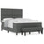 Box Spring Bed with Mattress Dark grey 137 x 190 cm