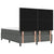 Box Spring Bed with Mattress Dark grey 152 x 200 cm