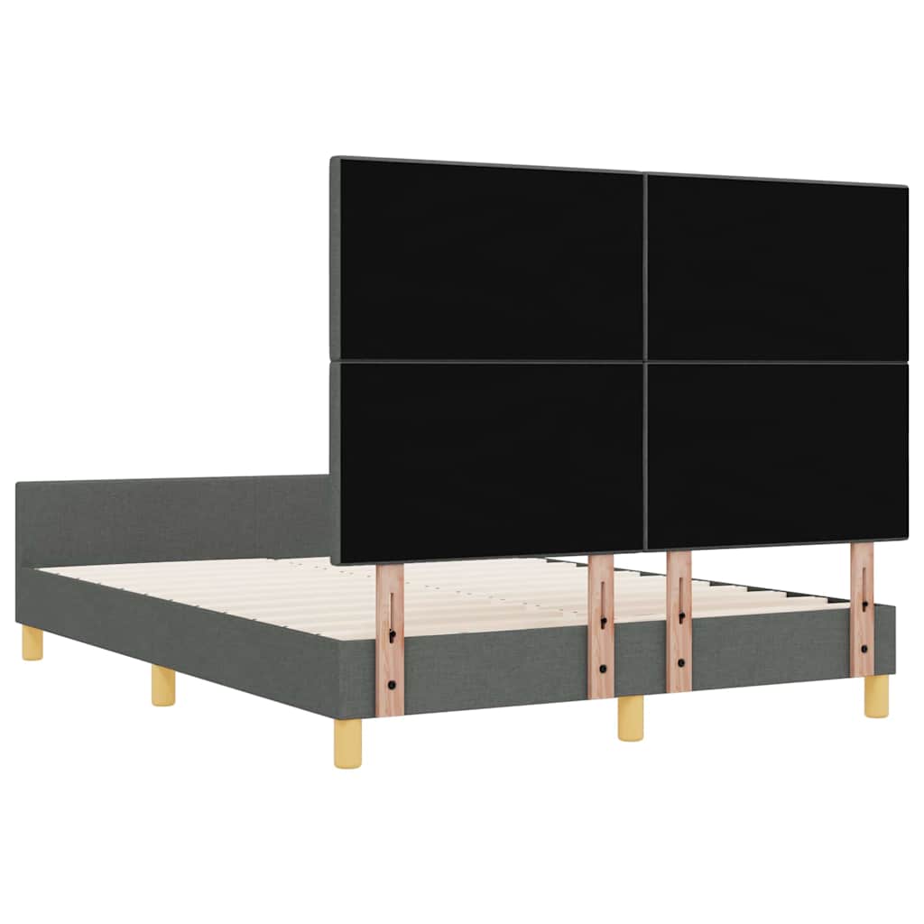 Bed Frame Grey 150 x 200 cm Fabric