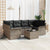 Garden Sofa Set with Cushion Manual 7 pcs Grey 55 x 55 x 37 cm