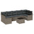 Garden Sofa Set with Cushion Manual 8 pcs Grey 55 x 55 x 37 cm