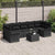 Garden Sofa Set with Cushion Manual 8 pcs Black 55 x 55 x 37 cm