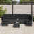 Garden Sofa Set with Cushion Manual 8 pcs Black 55 x 55 x 37 cm