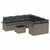 Garden Sofa Set with Cushion Manual 9 pcs Grey 55 x 55 x 37 cm
