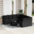 Garden Sofa Set with Cushion Manual 9 pcs Black 55 x 55 x 37 cm