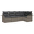 Garden Sofa Set with Cushion 5 pcs Grey Poly rattan