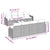 Garden Sofa Set with Cushion Manual 9 pcs Black 55 x 55 x 37 cm