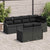Garden Sofa Set with Cushion 7 pcs Black Poly rattan