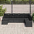 Garden Sofa Set with Cushion 8 pcs Black Poly rattan