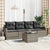 Garden Sofa Set with Cushion Manual 5 pcs Grey 55 x 55 x 37 cm