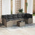 Garden Sofa Set with Cushion Manual 8 pcs Grey 55 x 55 x 37 cm