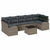 Garden Sofa Set with Cushion Manual 8 pcs Grey 55 x 55 x 37 cm