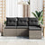 Garden Sofa Set with Cushion 4 pcs Grey Poly rattan