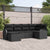Garden Sofa Set with Cushion 6 pcs Black Poly rattan