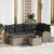 Garden Sofa Set with Cushion 7 pcs Grey Poly rattan