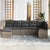 Garden Sofa Set 7 pcs Grey Poly rattan