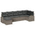 Garden Sofa Set 7 pcs Grey Poly rattan