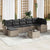 Garden Sofa Set 8 pcs Grey Poly rattan