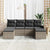 Garden Sofa Set with Cushion 6 pcs Grey Poly rattan