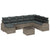 Garden Sofa Set with Cushion 9 pcs Grey Poly rattan