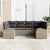 Garden Sofa Set with Cushion 6 pcs Grey Poly rattan