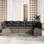 Garden Sofa Set with Cushion 7 pcs Grey Poly rattan