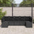 Garden Sofa Set with Cushion 7 pcs Black Poly rattan