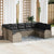 Garden Sofa Set with Cushion 9 pcs Grey Poly rattan