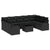 Garden Sofa Set with Cushion 10 pcs Black Poly rattan