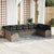 Garden Sofa Set 10 pcs Grey Poly Rattan, Powder-Coated Steel