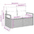 Garden Sofa Set 3 pcs Grey Poly Rattan, Powder-Coated Steel