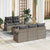 Garden Sofa Set with Cushion Manual 6 pcs Grey 55 x 55 x 37 cm