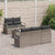 Garden Sofa Set with Cushion Manual 6 pcs Grey 55 x 55 x 37 cm