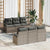 Garden Sofa Set with Cushion Manual 7 pcs Grey 55 x 55 x 37 cm