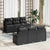 Garden Sofa Set with Cushion Manual 7 pcs Black 55 x 55 x 37 cm